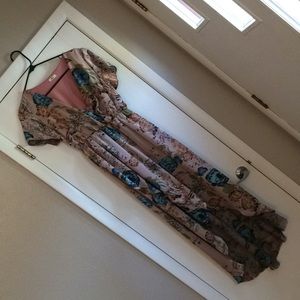 BRAND NEW high low pink floral dress